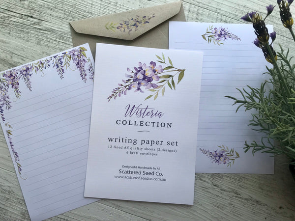 WISTERIA Writing Paper Set (Non-Personalised)