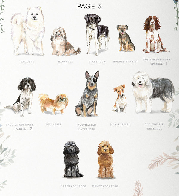 DOG Cards Personalised assorted - Thank you, Birthday, Anniversary, Christmas