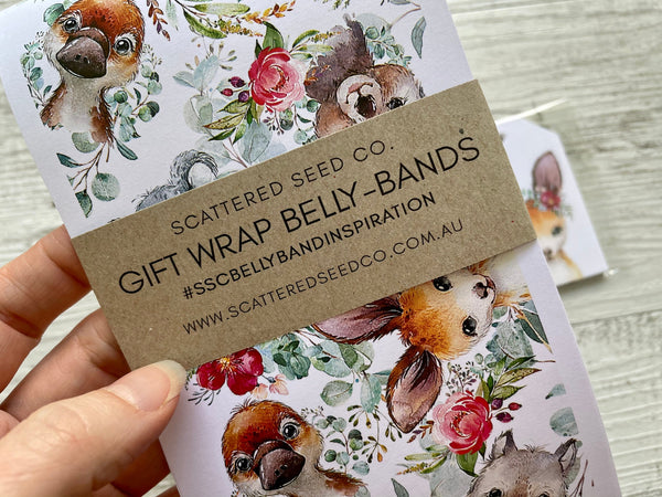 AUSTRALIAN ANIMALS Gift Wrap Belly-Bands