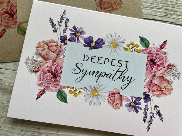 WILDFLOWER Deepest Sympathy Card