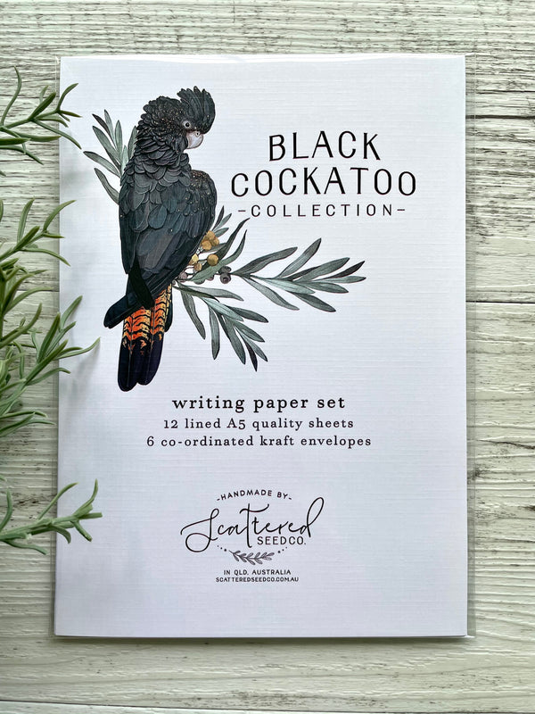 BLACK COCKATOO Writing Paper Set (Non-Personalised)