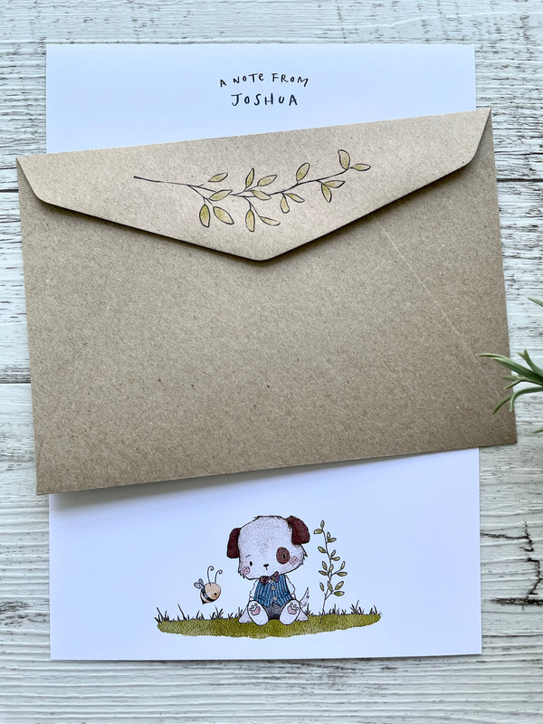PUPPIES Personalised Writing Paper Set of 20
