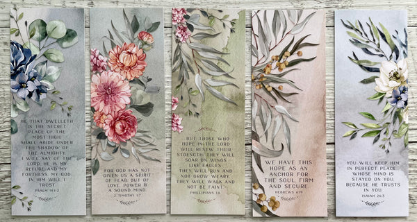 Watercolour Christian Bookmarks x 10 Designs