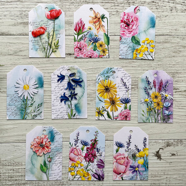 WILDFLOWERS gift tags