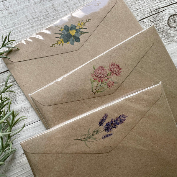 ADD ON ENVELOPES  set of 10 - decorative envelopes