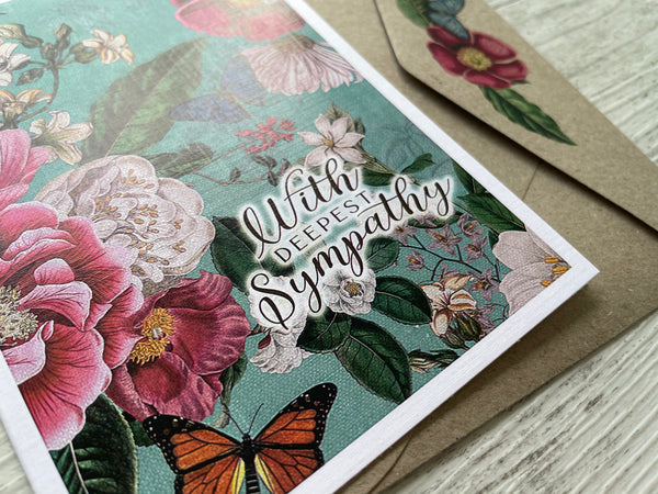 Vintage Florals SYMPATHY card