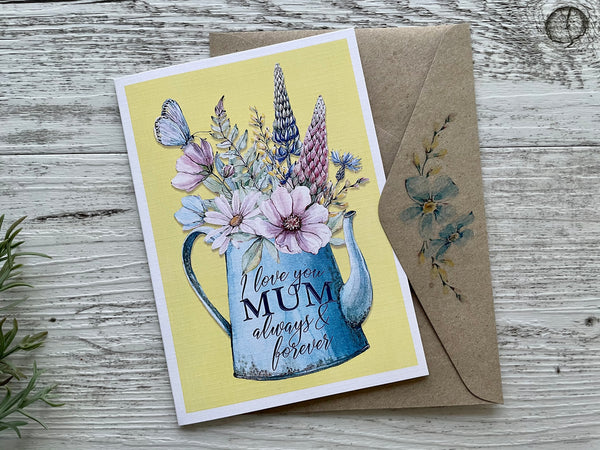 SPRING GARDEN I love you Mum - Mothers Day card