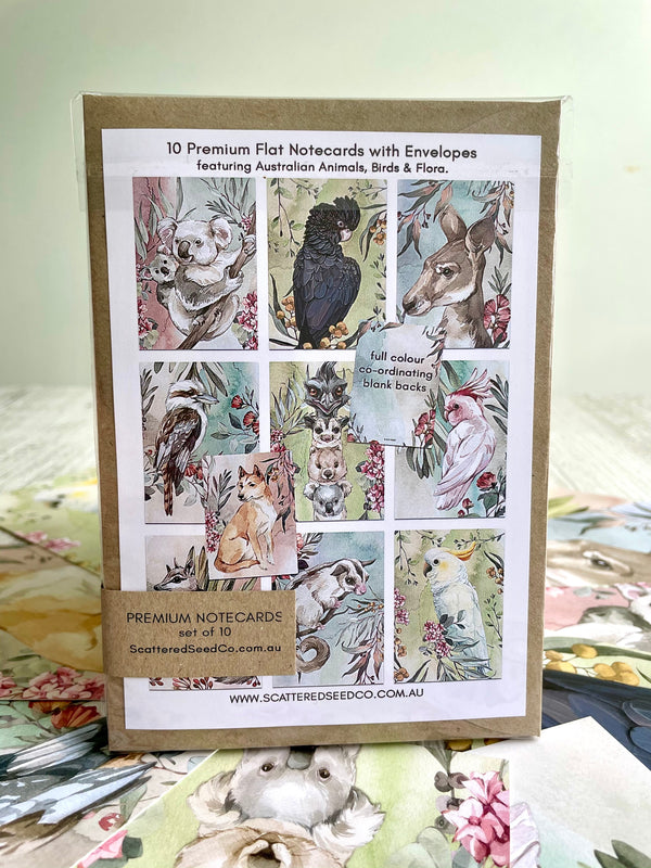 Premium Australian A6 Art Print Set - Australian Animals, Birds & Flora