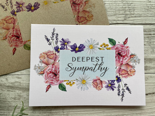 WILDFLOWER Deepest Sympathy Card