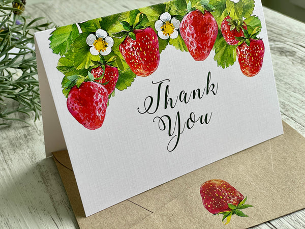 STRAWBERRY Collection Thank You Cards