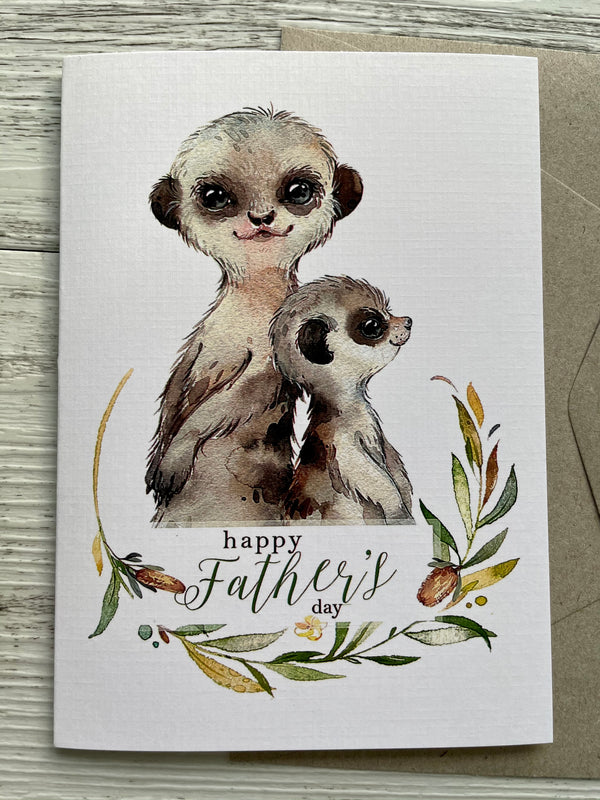 MEERKATS Fathers Day card
