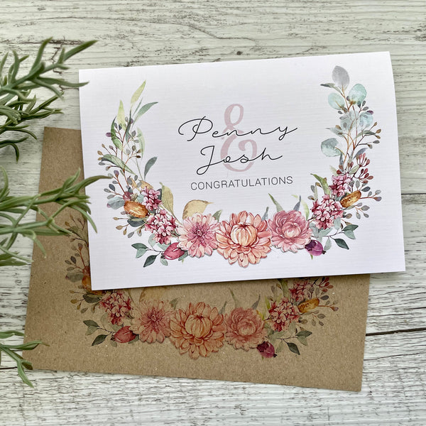 Wedding / Engagement card - Florals