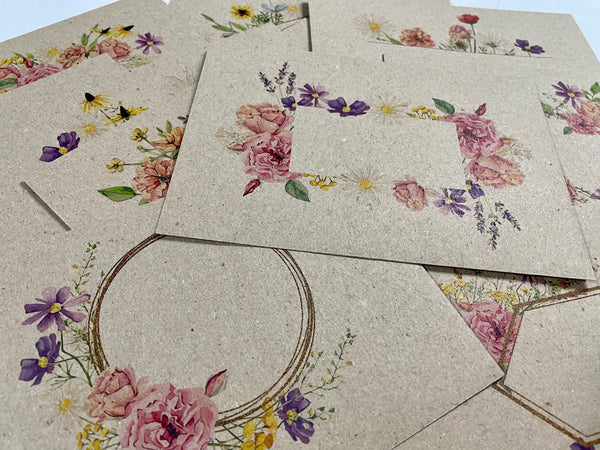 WILDFLOWER decorative envelopes set of 10 - Happy Mail - Penpal