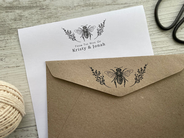 BEE Personalised Writing Paper Set of 20