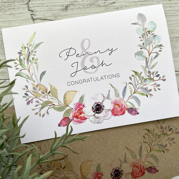 Wedding / Engagement card - Anemone