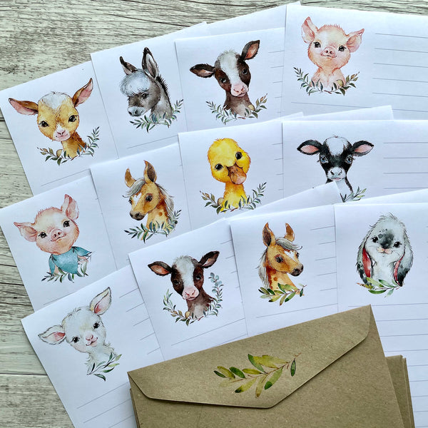 FARMYARD FRIENDS Writing Paper Set (Non-Personalised)