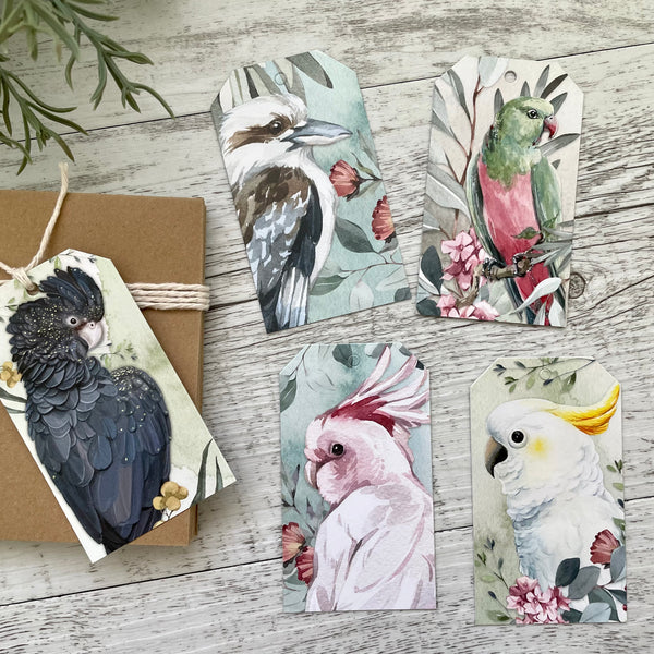 AUSTRALIAN BIRDS gift tags - New bigger size!