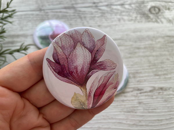 TROPICAL COLLECTION Large Magnets - Magnolia, Protea, Calla Lily, Hibiscus