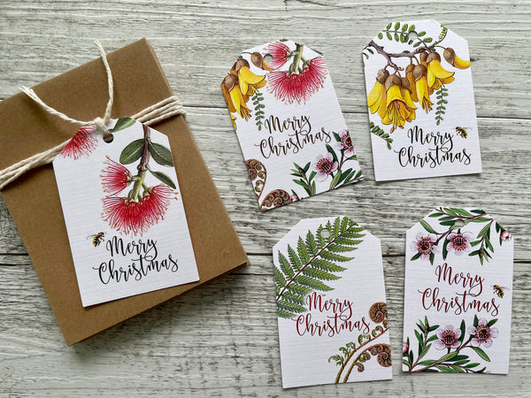 NEW ZEALAND Flora CHRISTMAS Gift tags