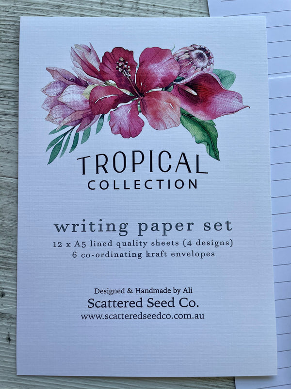 TROPICAL Writing Paper Set (Non-Personalised)