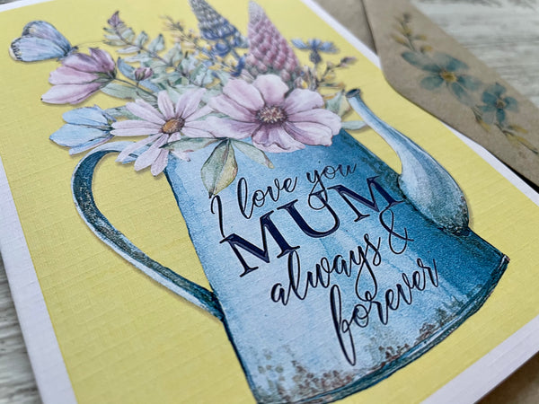 SPRING GARDEN I love you Mum - Mothers Day card