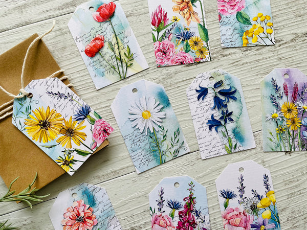 WILDFLOWERS gift tags