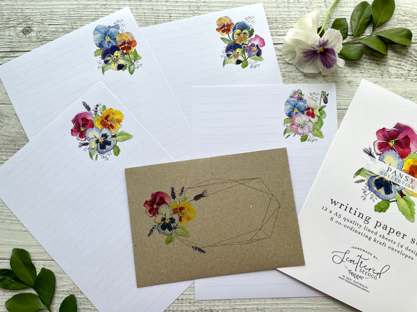 PANSY Writing Paper Set (Non-Personalised)