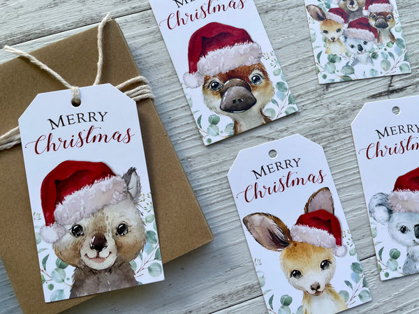 New AUSTRALIAN ANIMALS CHRISTMAS gift tags - New bigger size!