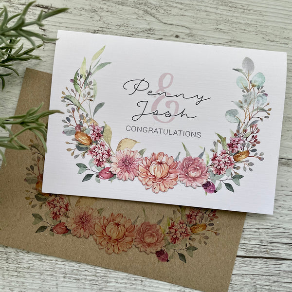 Wedding / Engagement card - Florals