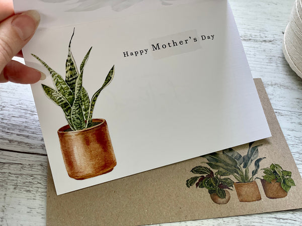 HOUSE PLANTS Mothers Day Card