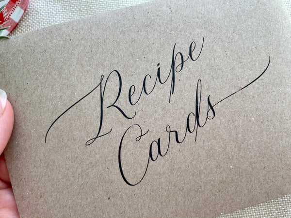 Recipe Card Set of 10 - double sided - Various Designs available