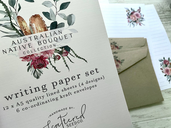 AUSTRALIAN NATIVE BOUQUET Writing Paper Set (Non-Personalised)
