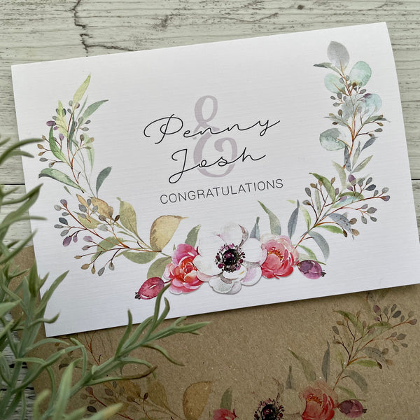 Wedding / Engagement card - Anemone