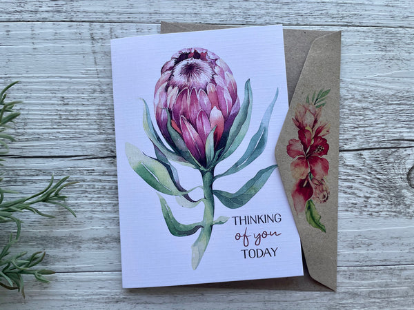 TROPICAL Mother's Day Card - 3 sentiment choices - Thinking Of You - Happy Mother's Day - Blank