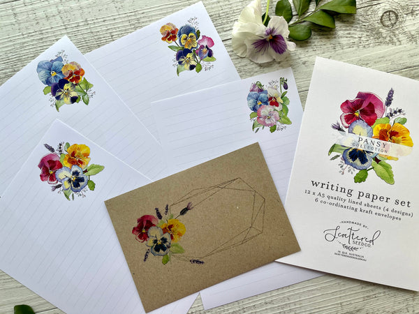 PANSY Writing Paper Set (Non-Personalised)