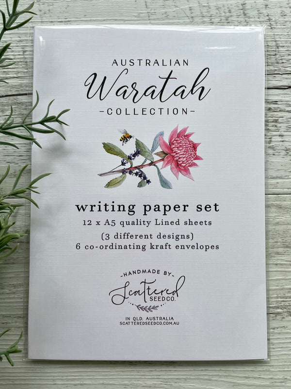 WARATAH Writing Paper Set (Non-Personalised)