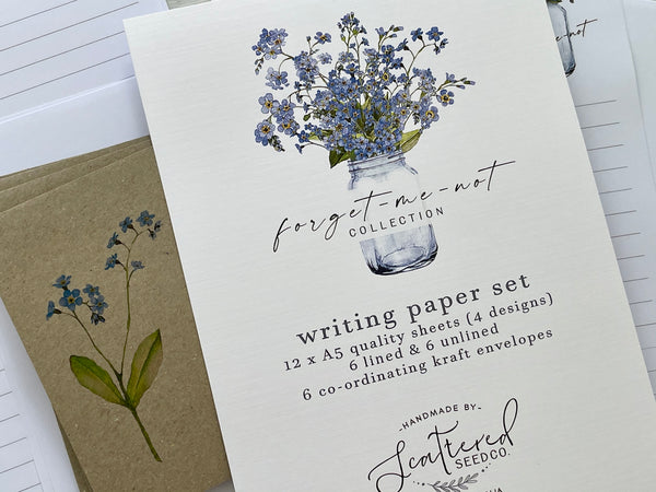 FORGET-ME-NOT Collection Writing Paper Set (Non-Personalised)