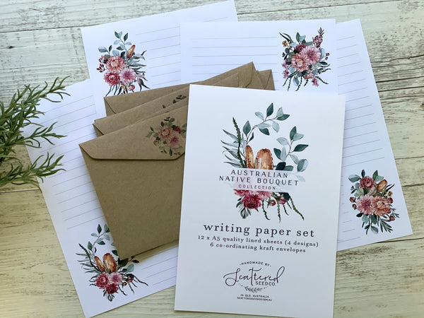 AUSTRALIAN NATIVE BOUQUET Writing Paper Set (Non-Personalised)