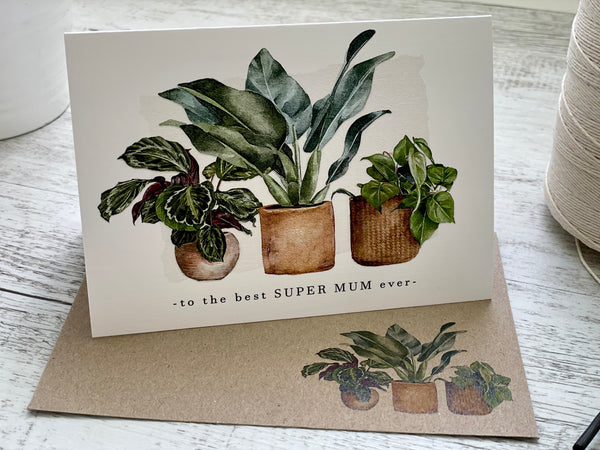 HOUSE PLANTS Mothers Day Card