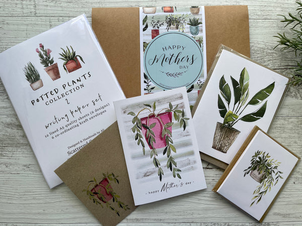POTTED PLANTS Mother's Day Gift Sets in Stationery Wallet - various combinations available