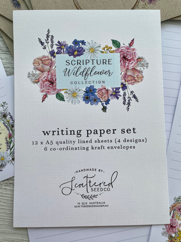 SCRIPTURE WILDFLOWER Writing Paper Set