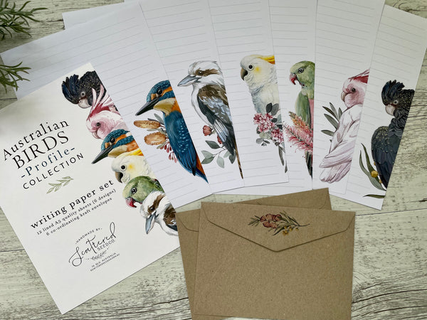 AUSTRALIAN BIRDS PROFILE Writing Paper Set (Non-Personalised)